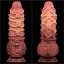 9.5'' Dual layered Platinum Silicone Cock with Rope – Bild 8