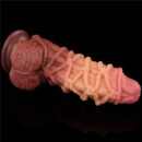 9.5'' Dual layered Platinum Silicone Cock with Rope – Bild 9