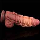 9.5'' Dual layered Platinum Silicone Cock with Rope – Bild 6