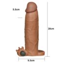 Pleasure X-Tender Vibrating Penis Sleeve #6 Brown – Bild 5
