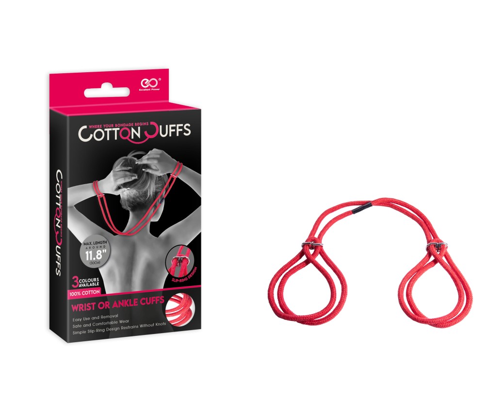 52858 COTTON CUFFS RED – Bild 1