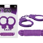 SEX EXTRA - METAL CUFFS & LOVE ROPE PURPLE
