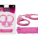 SEX EXTRA - METAL CUFFS & LOVE ROPE PINK