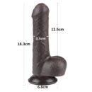 7'' Sliding Skin Dual Layer Dong Black – Bild 5