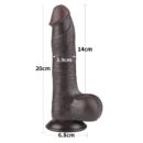 8'' Sliding Skin Dual Layer Dong Black I – Bild 5
