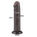8'' Sliding Skin Dual Layer Dong Black II – Bild 5