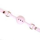 White & Pink Fairy Goat Leather Ball Gag – Bild 4