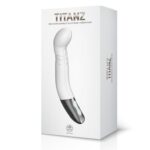 TITANZ 8" SILICONE RECHARGEABLE VIBRATOR IN IVORY WHITE
