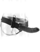 8" Vibrating Hollow Strap-On  Black – Bild 3