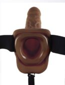 9" Hollow Strap-On with Balls  Brown/Black – Bild 5