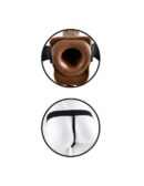 7" Hollow Strap-On with Ball Brown/Black – Bild 4