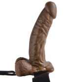 7" Hollow Strap-On with Ball Brown/Black – Bild 3