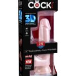 8" Triple Density Fat Cock with Balls Light