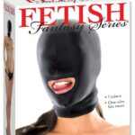 Spandex Open Mouth Hood  Black