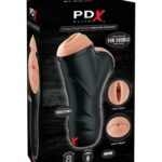 Double Penetration Vibrating Stroker  Light/Black