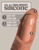 8" Dual Density Vibrating Silicone Cock  Tan – Bild 7