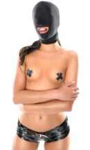 Spandex Open Mouth Hood  Black – Bild 2