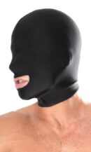 Spandex Open Mouth Hood  Black – Bild 3