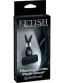 Vibrating Silicone Nipple Lassos Black