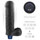9" REAL SOFTEE Rechargeable Vibrating Dildo(Black) – Bild 6