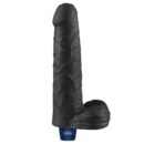 9" REAL SOFTEE Rechargeable Vibrating Dildo(Black) – Bild 8