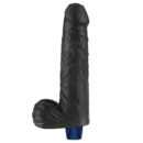 9" REAL SOFTEE Rechargeable Vibrating Dildo(Black) – Bild 9