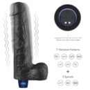 10" REAL SOFTEE Rechargeable Vibrating Dildo(Black) – Bild 6