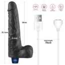 10" REAL SOFTEE Rechargeable Vibrating Dildo(Black) – Bild 7