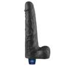 10" REAL SOFTEE Rechargeable Vibrating Dildo(Black) – Bild 8