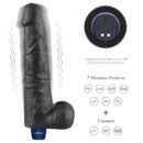 10.5" REAL SOFTEE Rechargeable Vibrating Dildo(Black) – Bild 6