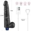 10.5" REAL SOFTEE Rechargeable Vibrating Dildo(Black) – Bild 7