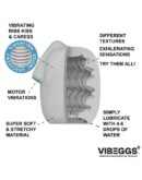 VIBEGGS - Ribs Delight - Vibrating Masturbation Sleeve - White – Bild 3