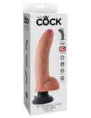 9" Vibrating Cock with Balls  Light