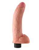 9" Vibrating Cock with Balls  Light – Bild 3