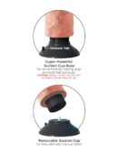 9" Vibrating Cock with Balls  Light – Bild 4