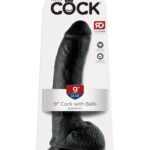 9" Cock with Balls  Black