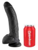 9" Cock with Balls  Black – Bild 3