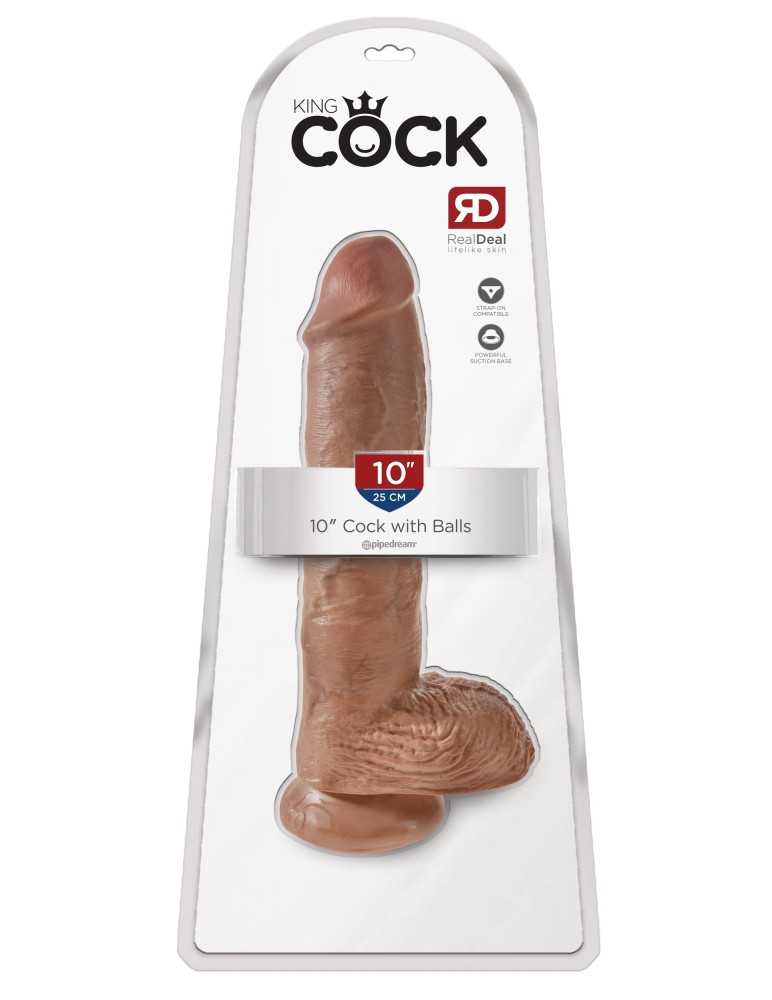 71356 10" Cock with Balls Tan – Bild 1