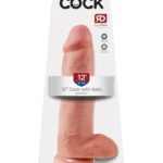 Dildo mit Hoden 30,5 cm Hautfarben