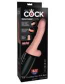 7.5" Thrusting Cock with Balls Brown