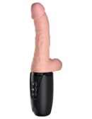7.5" Thrusting Cock with Balls Brown – Bild 3