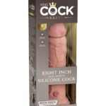 8" Dual Density Silicone Cock  Light