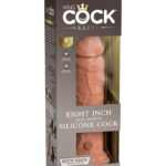 8" Dual Density Silicone Cock  Tan