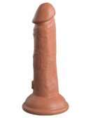 6" Dual Density Vibrating Silicone Cock  Tan – Bild 3