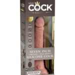 7" Dual Density Vibrating Silicone Cock with Remote  Light