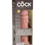 8" Dual Density Vibrating Silicone Cock  Light