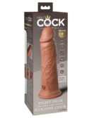 8" Dual Density Vibrating Silicone Cock  Tan – Bild 2