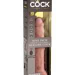 9" Dual Density Vibrating Silicone Cock with Remote  Light