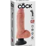 8" Vibrating Cock with Balls  Light