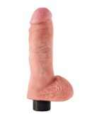 8" Vibrating Cock with Balls  Light – Bild 3